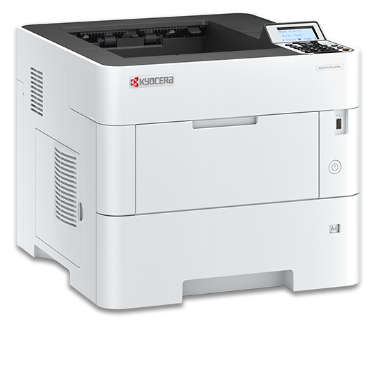 Kyocera ECOSYS business printer with control panel and paper tray